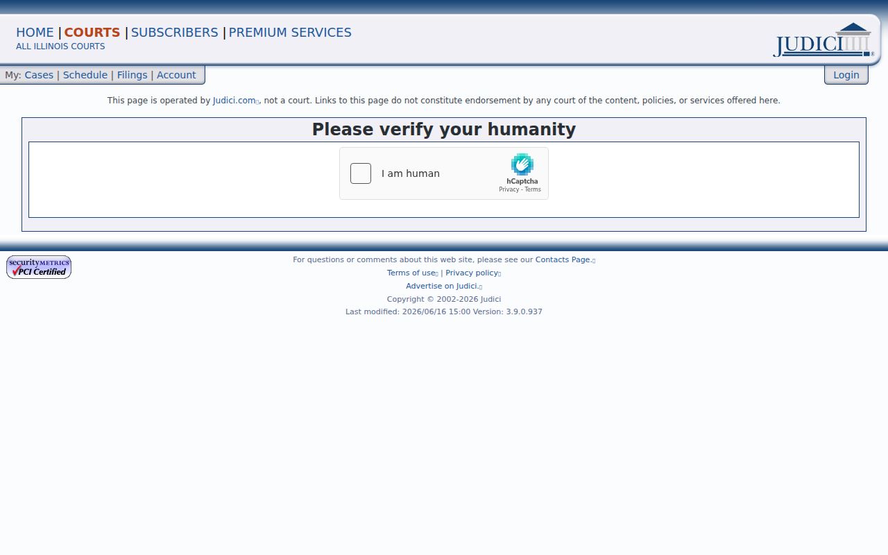 Hamilton County Judici court case search interface