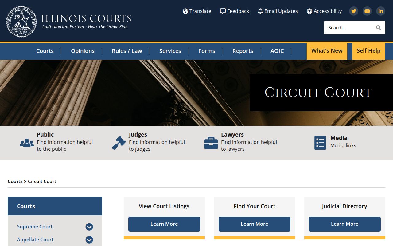 Illinois Courts Circuit Court overview