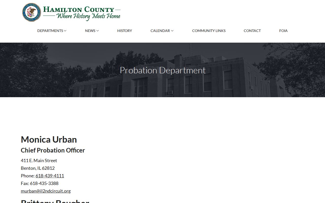 McLeansboro criminal records and Hamilton County probation contact