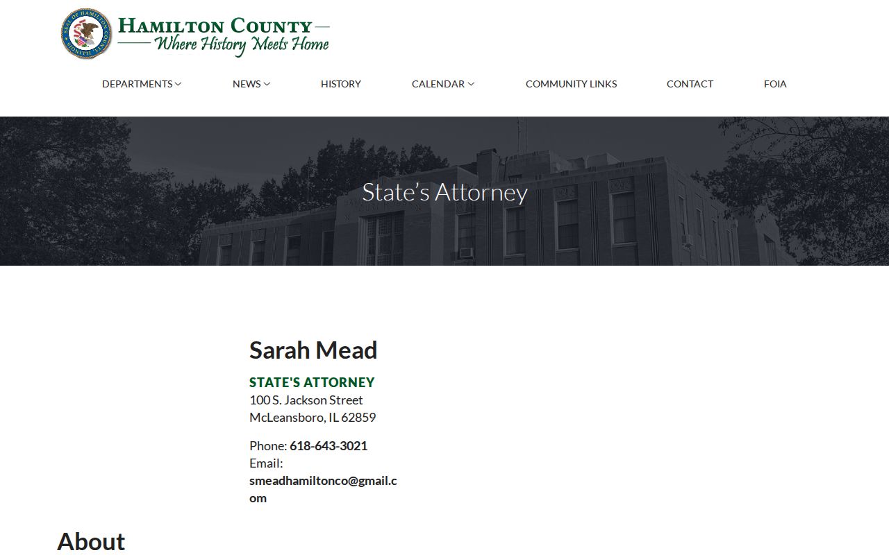 McLeansboro criminal records and Hamilton County State's Attorney office